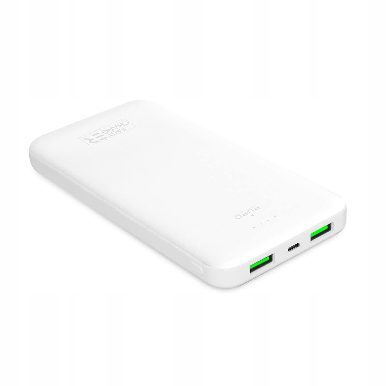 Powerbank Puro White 10000mAh 12W 2xUSB- A Usb- C biały Puro Elektrik