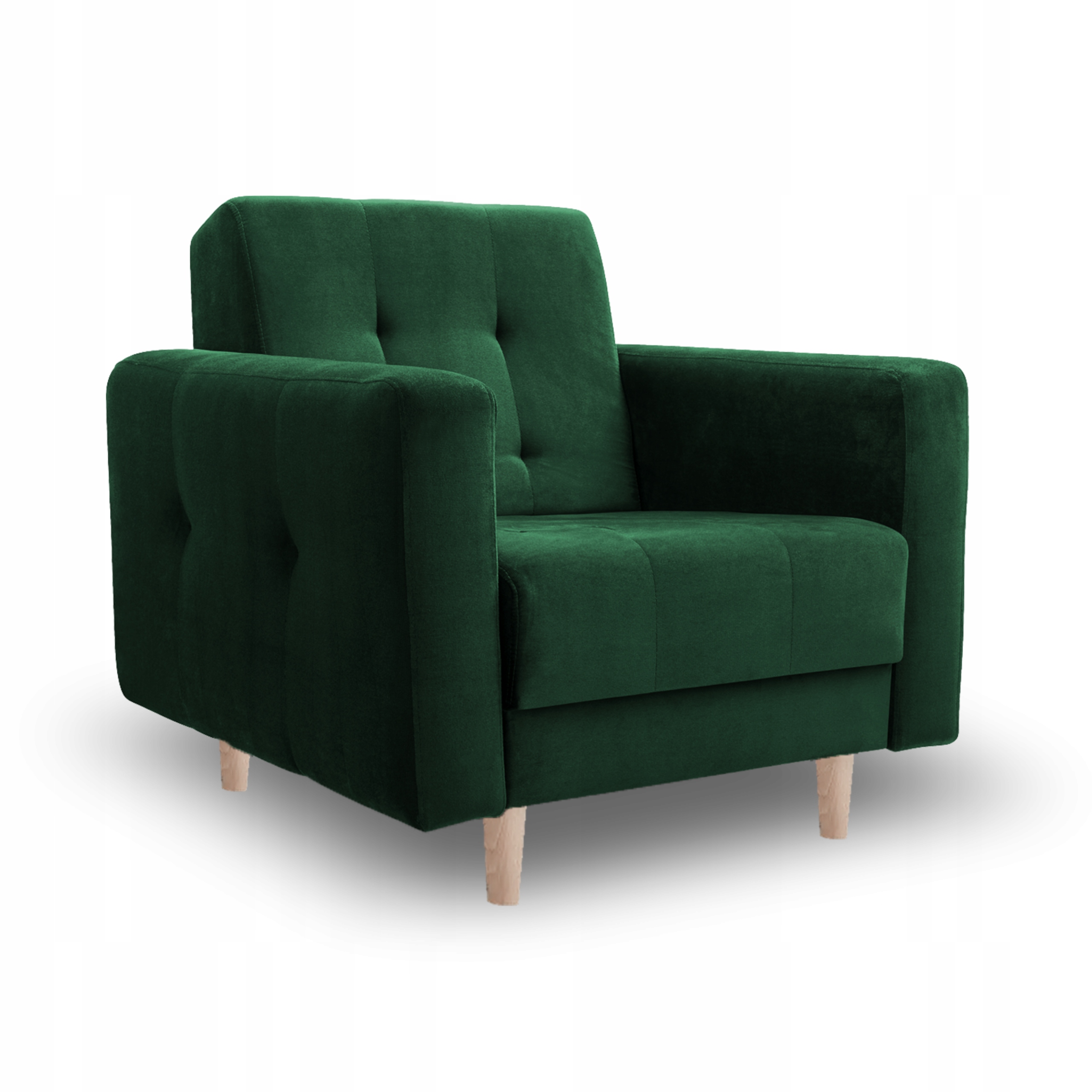 Moderní skandinávské křeslo Lizbona II zelené Kronos 19 velur Výrobce