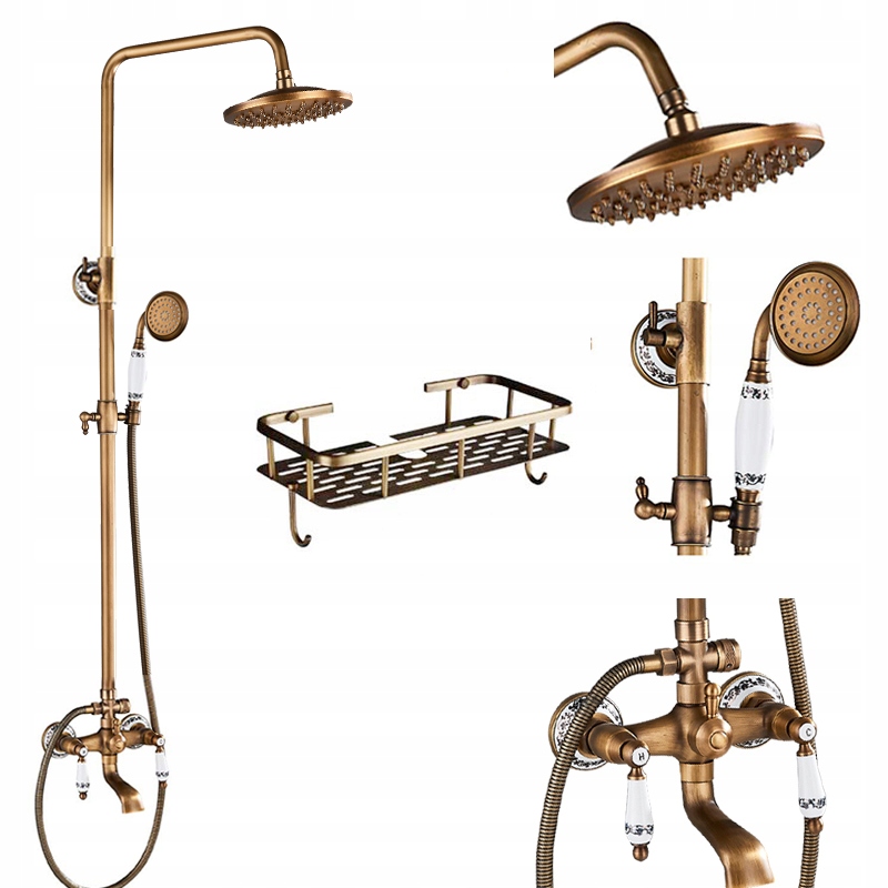 Kúpeľňová batéria do sprchy Old Retro Mosadz