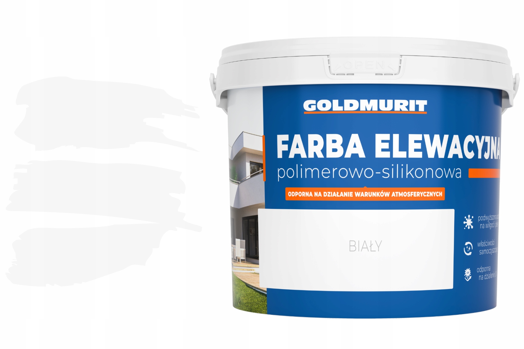 Farba elewacyjna polimerowo-silikonowa 10L biały Goldmurit
