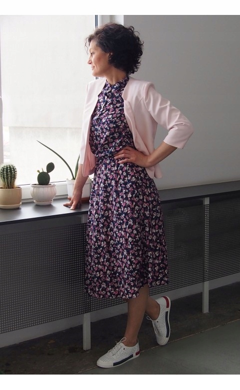 NIEZAPINANY ELEGANCKI ŻAKIET BOLERKO RÓŻOWY 44 Okazja elegancka