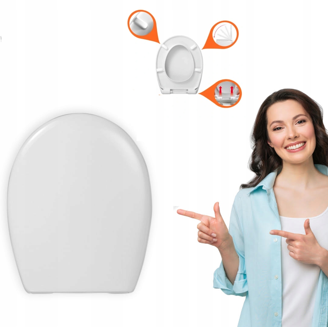 Wc sedátko pro Cersanit President Mito, pomalu padající, bílý duroplast