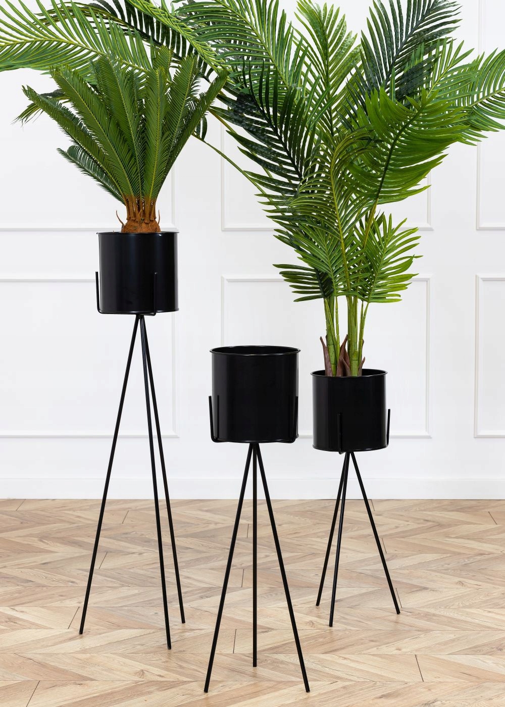 Stylowy dekoracyjny czarny kwietnik doniczka loft Kod producenta 10-1600/65/