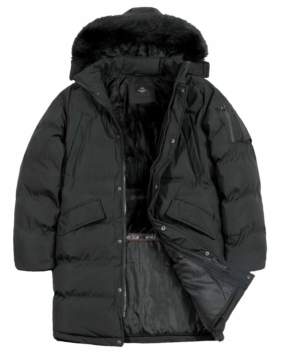 CIEPŁA KURTKA MĘSKA ZIMOWA PARKA OCIEPLANA PŁASZCZ PŁASZCZYK roz. M Marka J STYLE