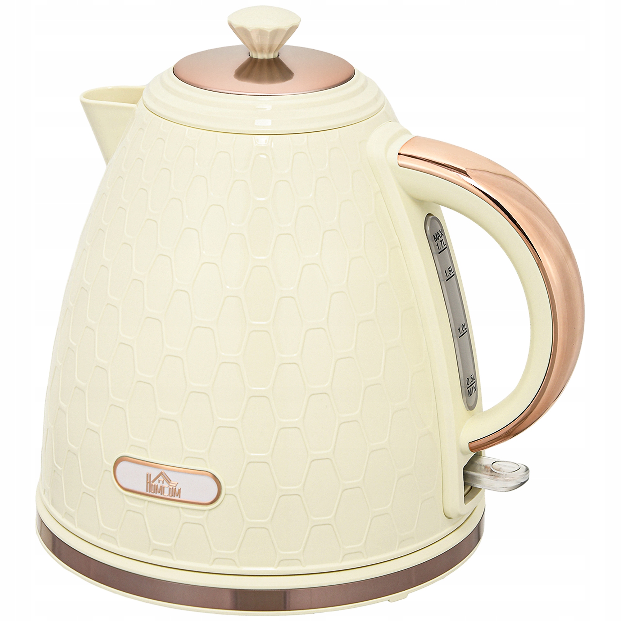 Konvice Homcom béžovo-růžová 1,7L 2200W 24,2x19,5x23,4 cm