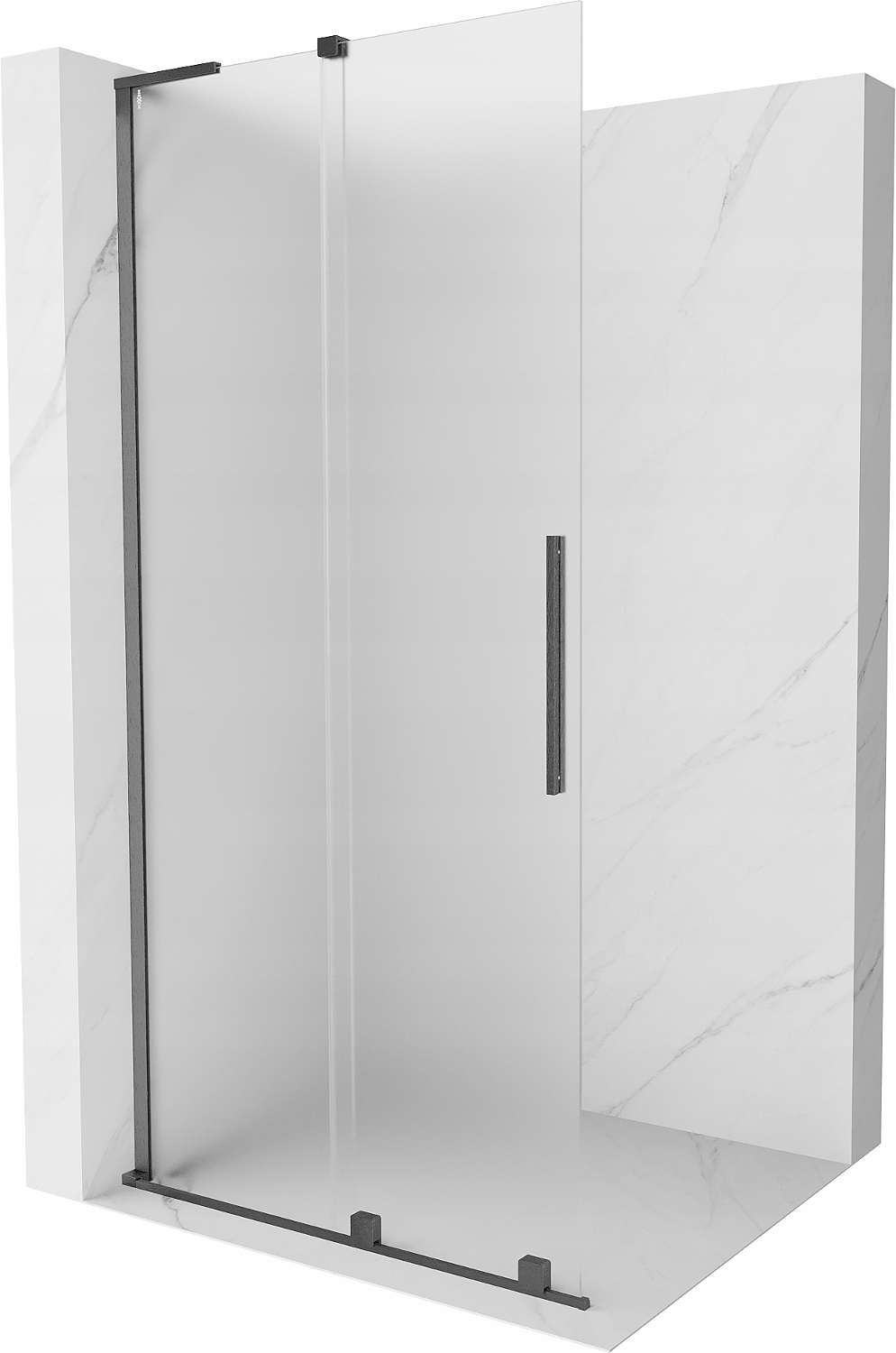 Mexen Velar L Walk-in sprchová stěna 110x200 cm, osztrá, gun gray, 8mm
