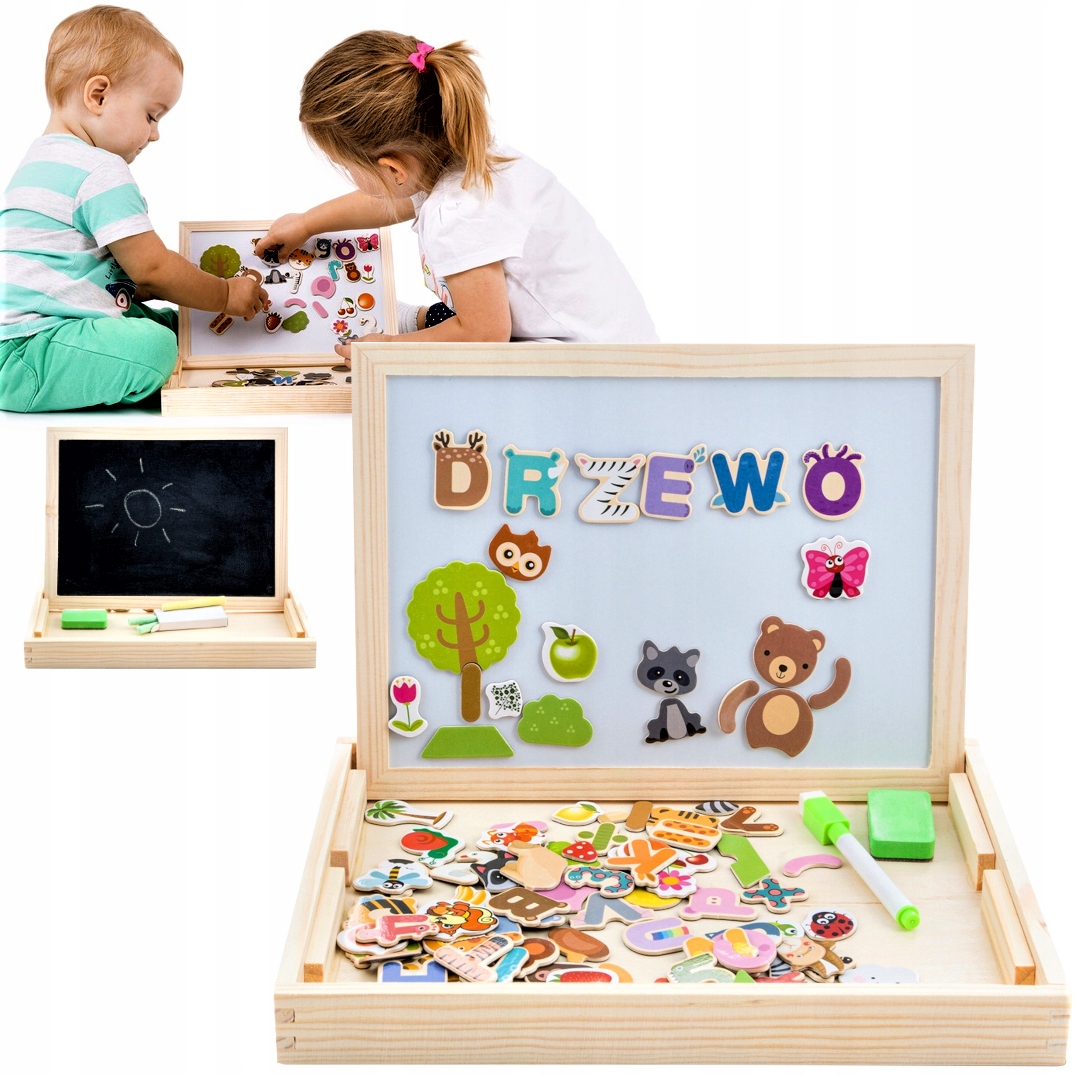 

Edukacyjna Zabawka Tablica Magnetyczna Drewniana