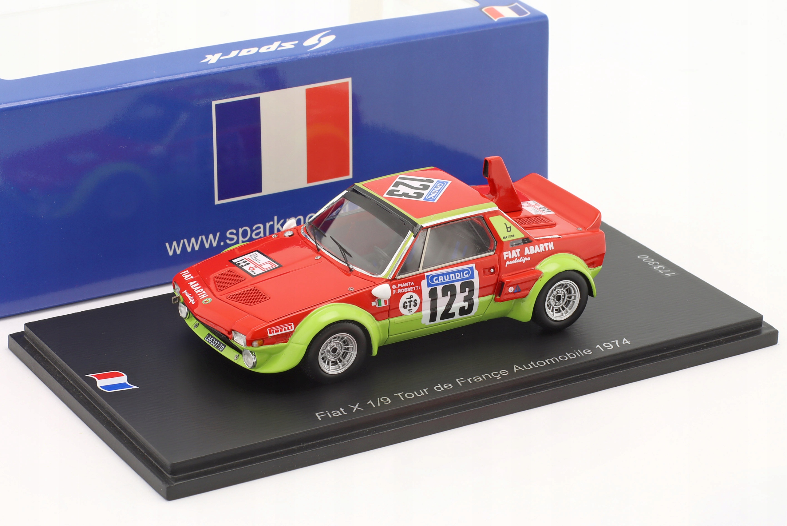 Spark Fiat X1/9 ABARTH#123 Pianta France 1974 1:43