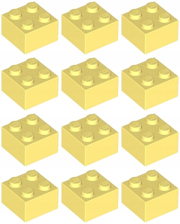 

Lego 3003 Klocek 2x2 żółty jasny Nowy (15g) 12 szt
