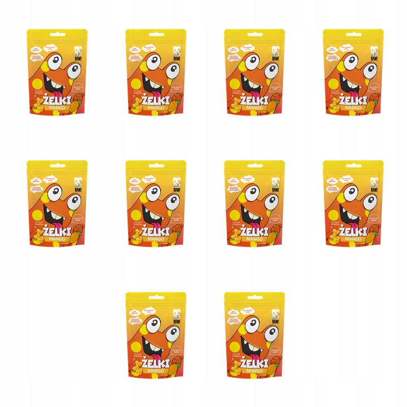 BeRAW Kids Żelki Mango Naturalne Bez Cukru X10