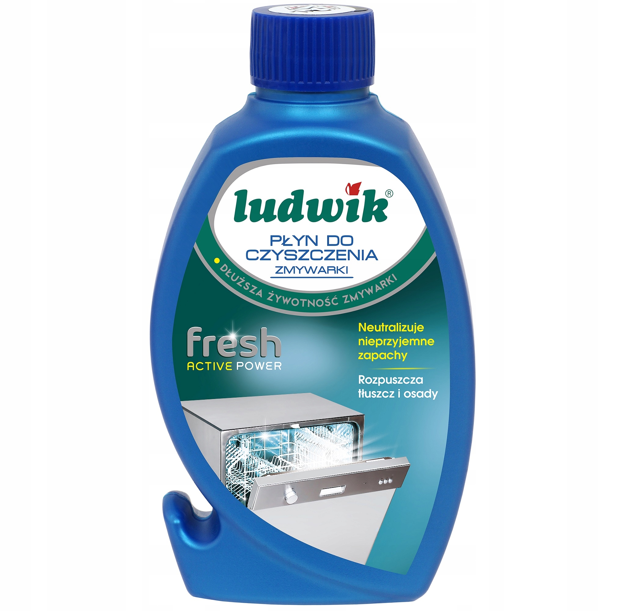 Levně 5X Ludwik Čistič čisticího prostředku na myčku nádobí Fresh Active Power 250 ml