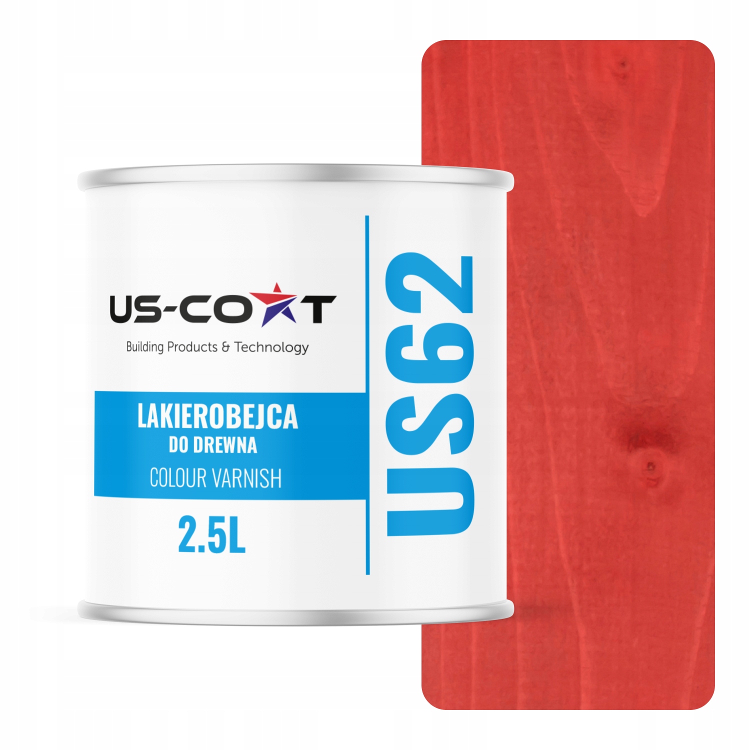 Lakovač Na Dřevo 3V1 Lazura Barva Červená Polomatná 2.5L Ochranný Uv