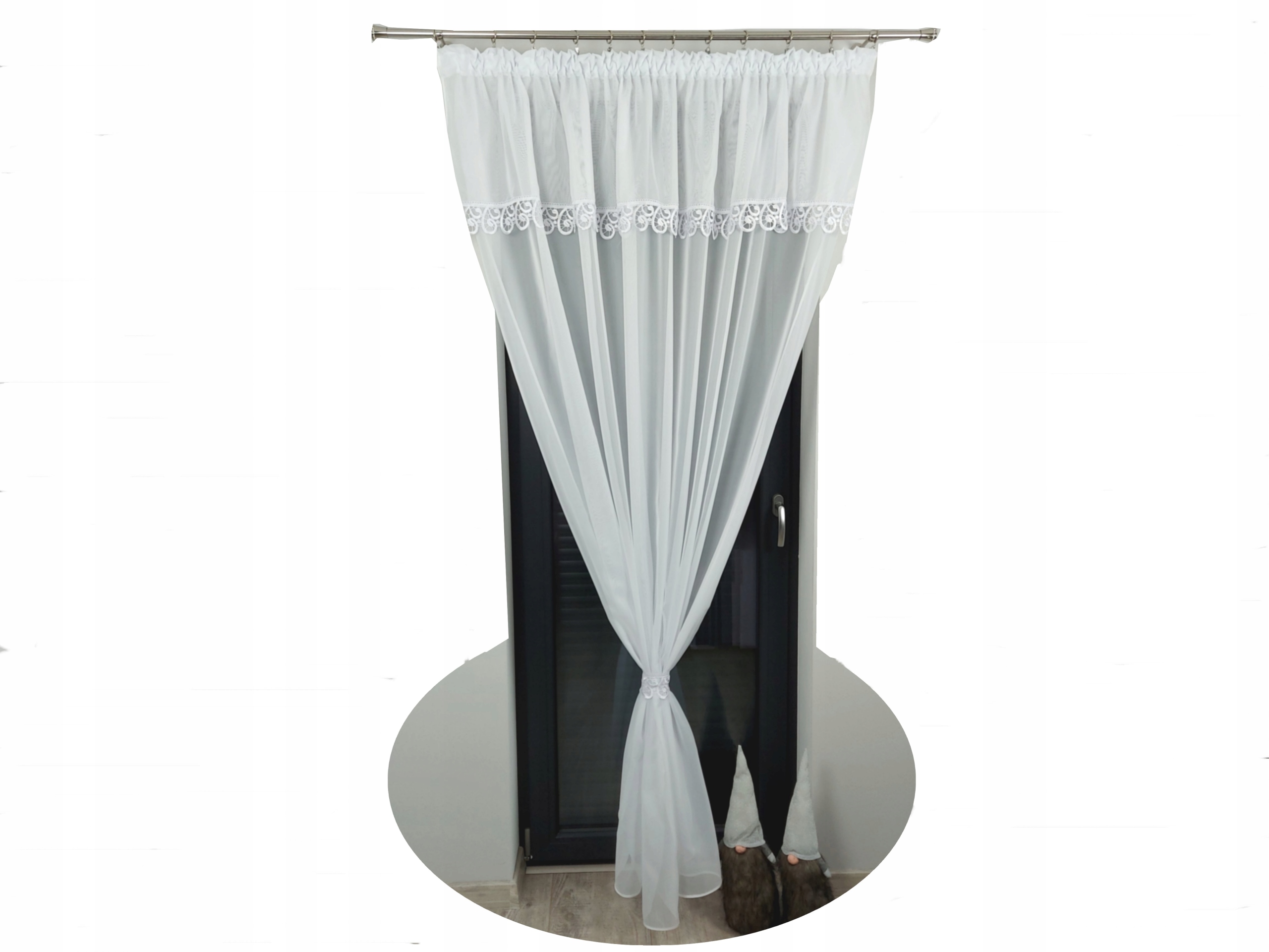 

Drzwi Balkonowe gotowa firana 200/220 Gipiura W