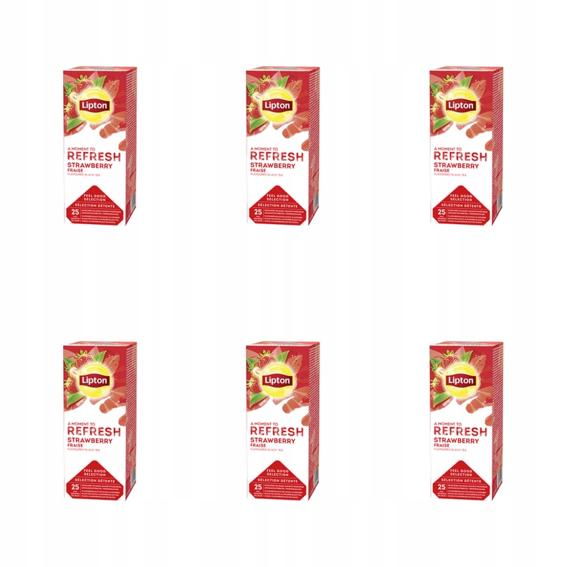 Lipton Classic Strawberry 25 obálek x 1.6 g (jahoda) X6