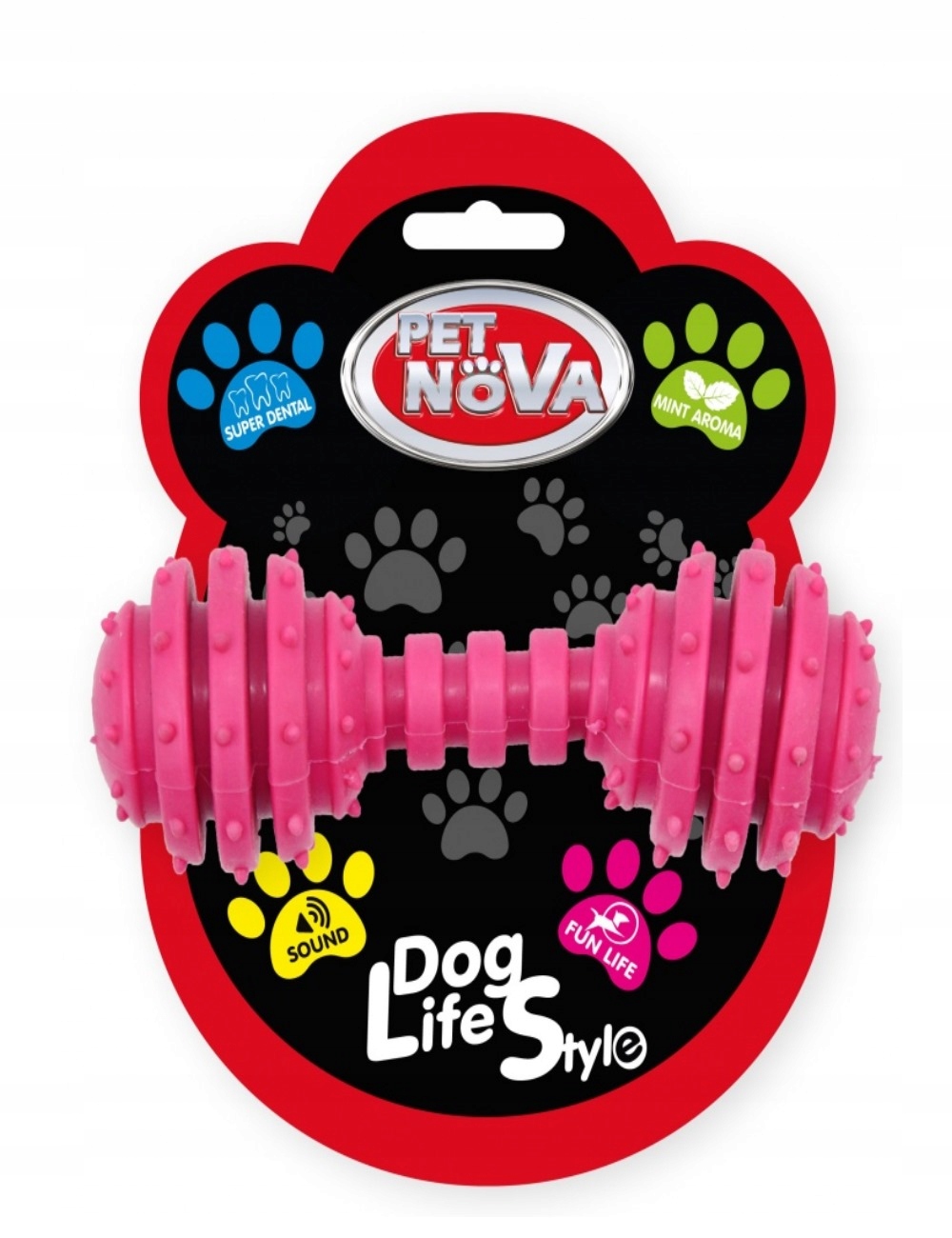 

Pet Nova Hantel termoplastyczny miętowy róż 12 cm