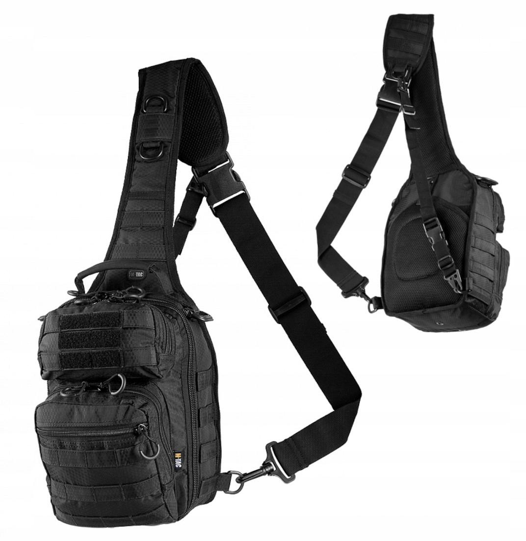 Plecak Na Jedno Ramię Crossbody Sling Pack Torba Taktyczna Czarna M-Tac