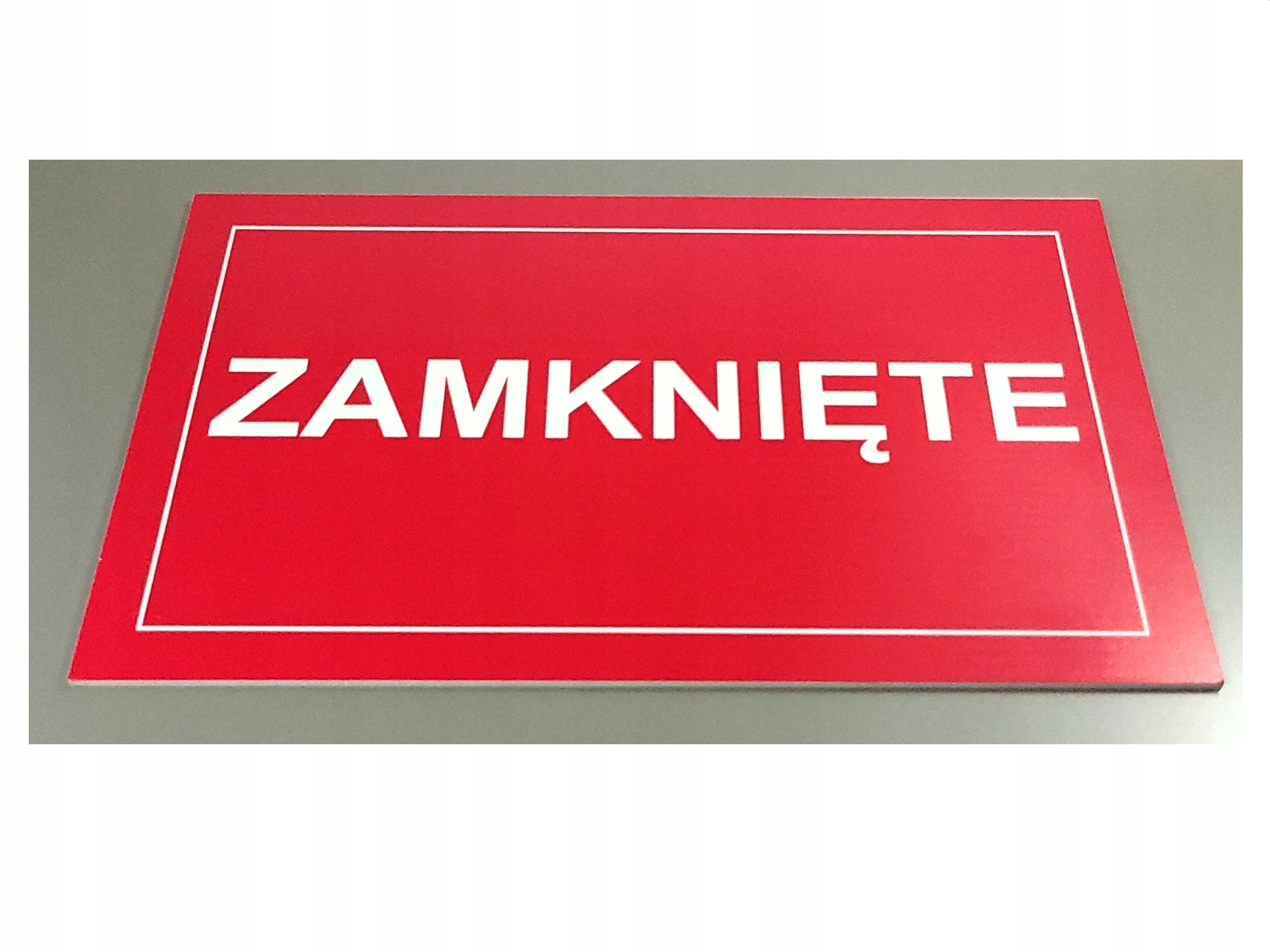 ZAMKNIĘTE TABLICZKA INFORMACYJNA 30X20
