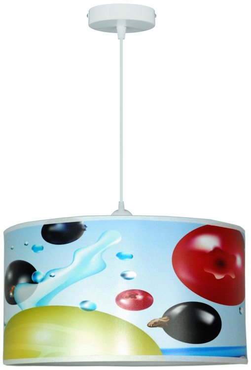 Moderní lampa, stínidlo s potiskem kuchyně káva ovoce Led