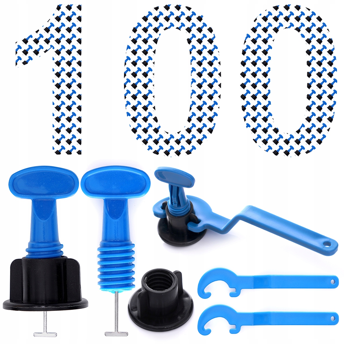 

System Poziomowania Płytek Kliny Klipsy Uchwyt 100