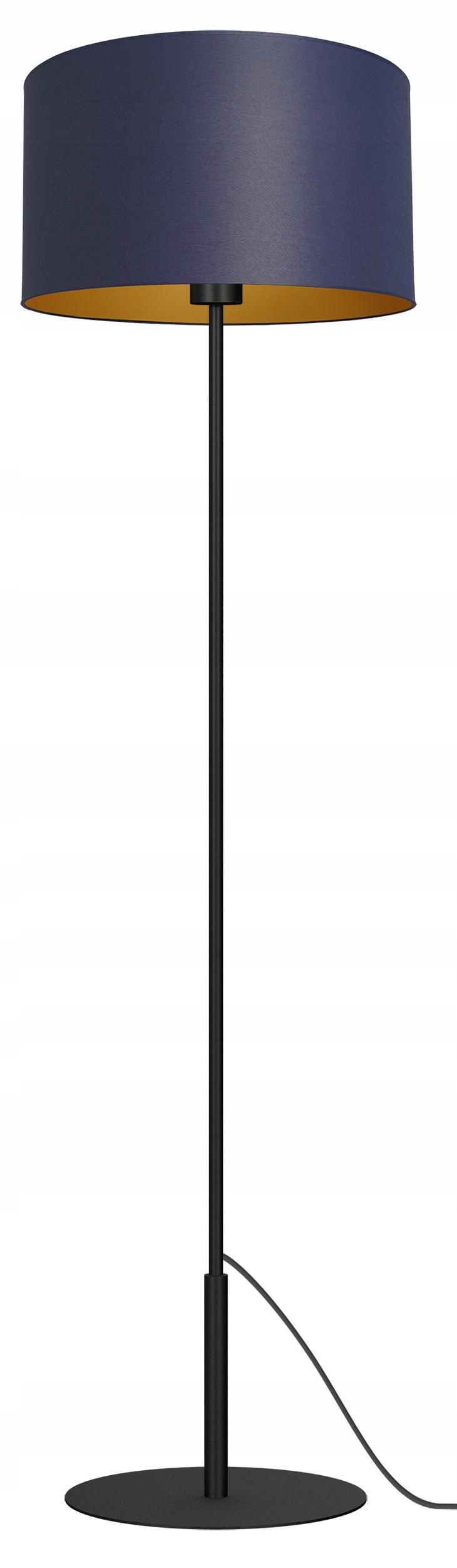 Stojacia podlahová lampa Arden Modrý Zlatý Abažúr 1xE27 150 cm klasická