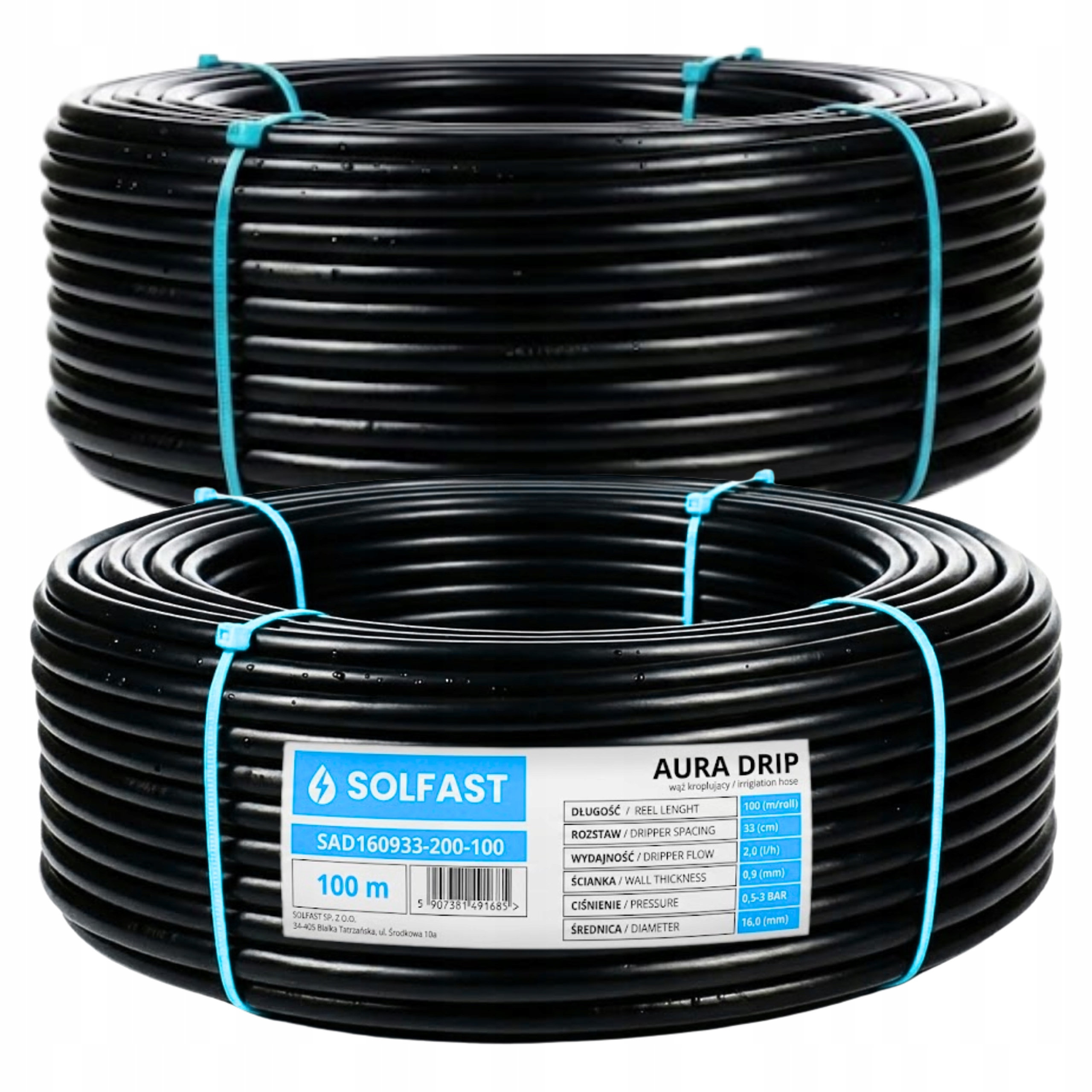 Kapková Závlaha 100 m Kapkové Zavlažování Hadice Trubka Pro Zavlažování