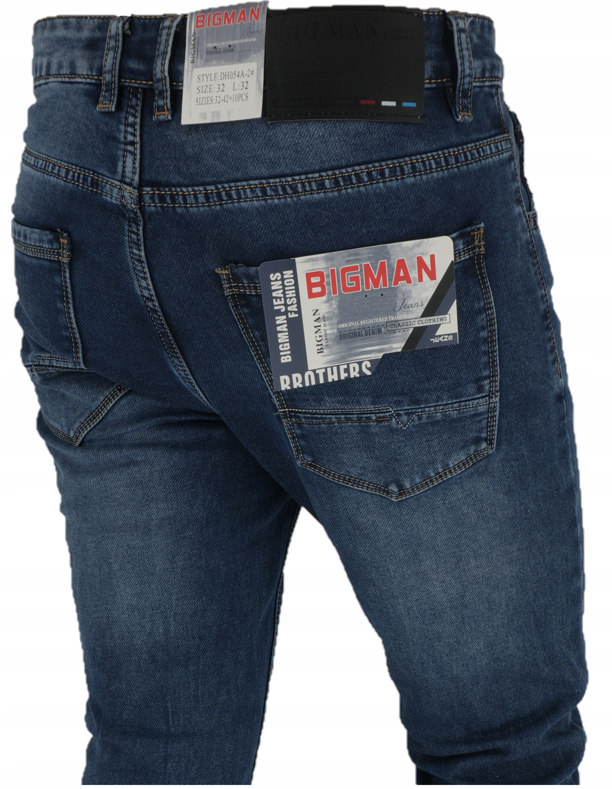 SPODNIE MĘSKIE LEKKO PRZETARTE PROSTA NOGAWKA L32 W34