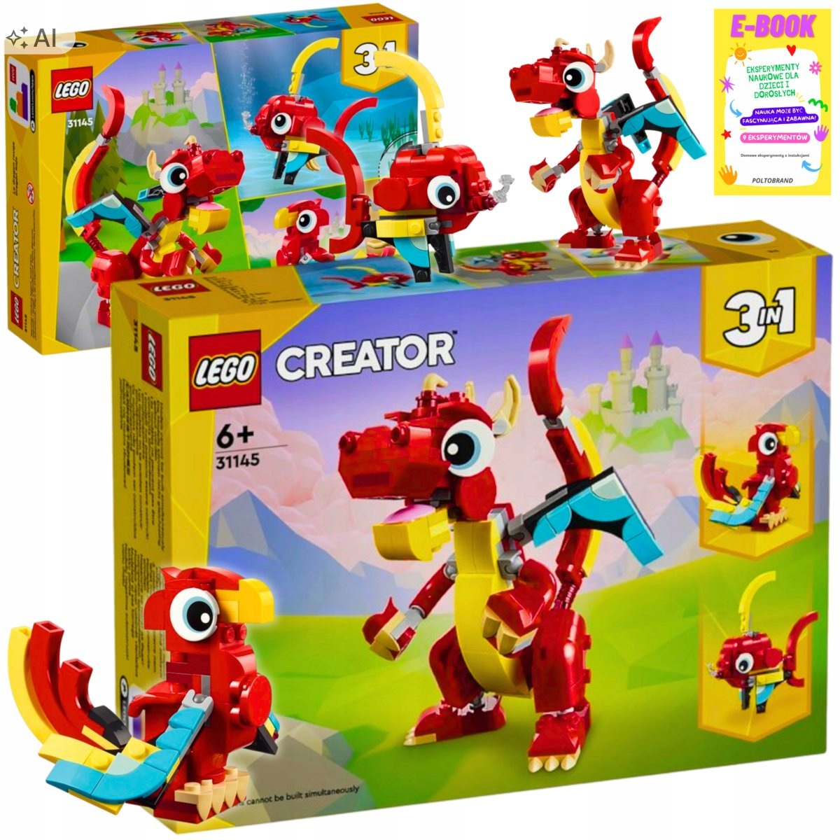 Lego Zwierzęta Creator Czerwony Smok Feniks Dla Dziecka Ebook
