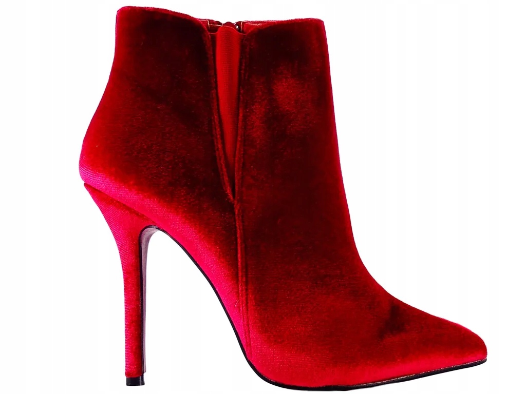 Bordové lodičky dámské kotníkové boty velur 40