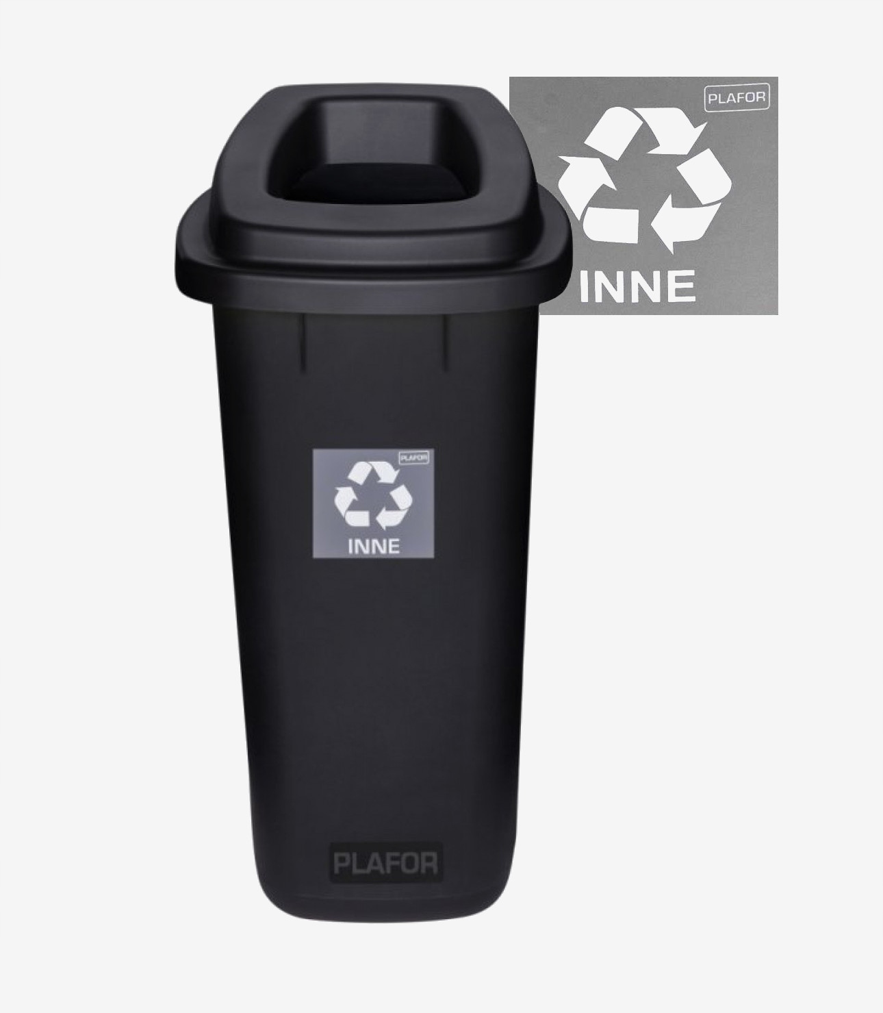 

Czarny kosz Do segregacji 90l Sort Bin uniwersalny