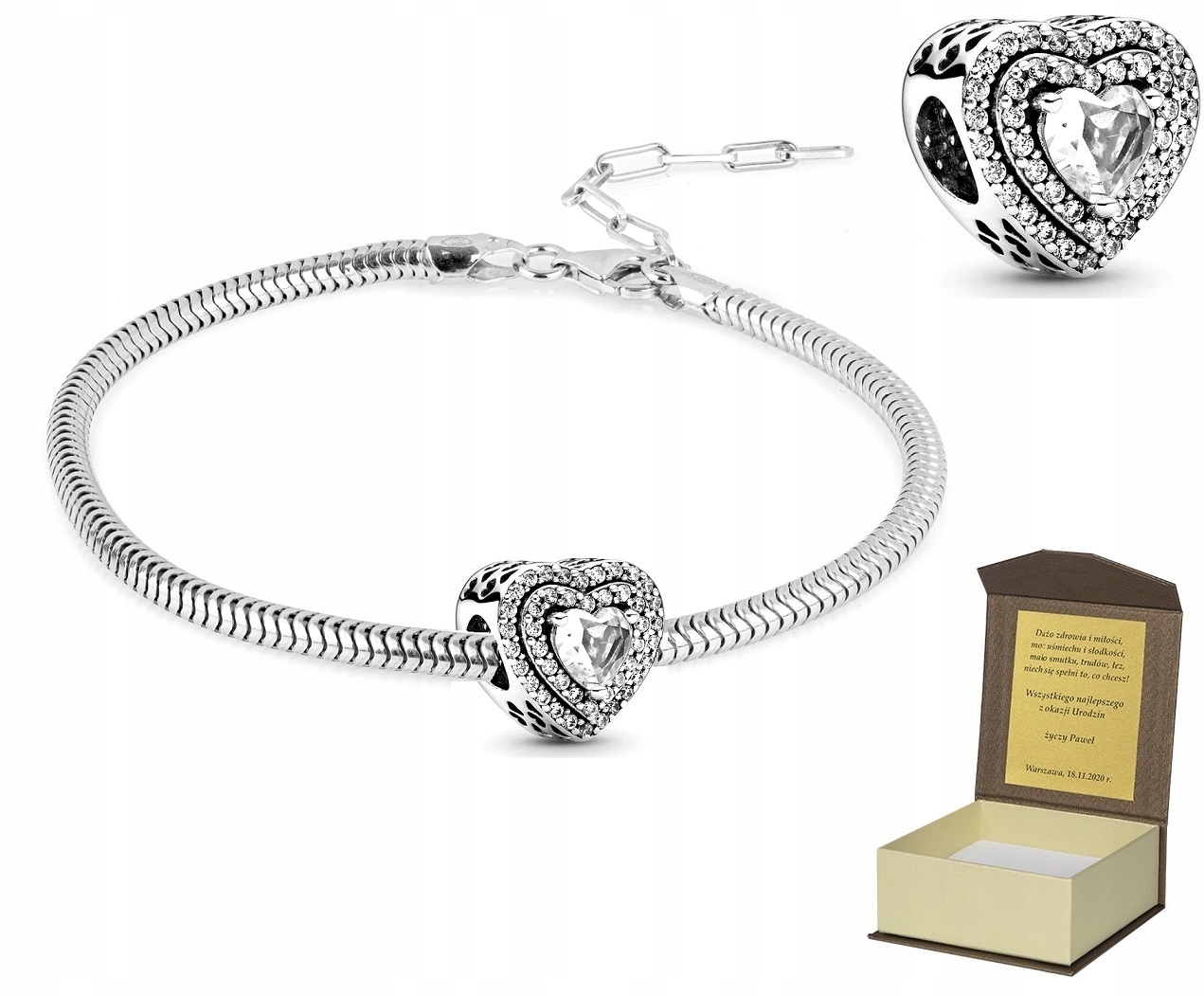 Stříbrný náramek 19-22 cm Charms Bonus BC52