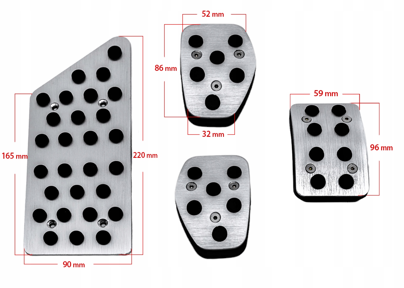 Nakładki na Pedały PEUGEOT 3008 2009-2016 SPORT ALUMINIUM automat Producent SHR Germany