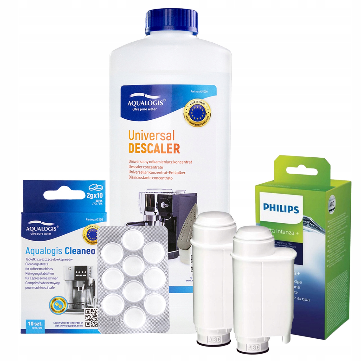 Odvápňovač 1 l tablety 2 x filtr do kávovaru Saeco Intenza+