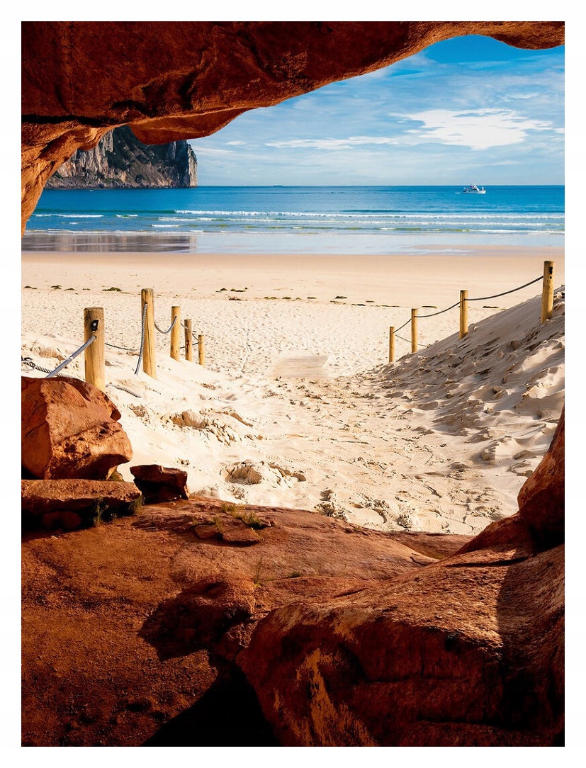 Fototapeta Jeskyně Pláž Oceán Vinyl 184x254 Harmonie barev Příroda lepidlo