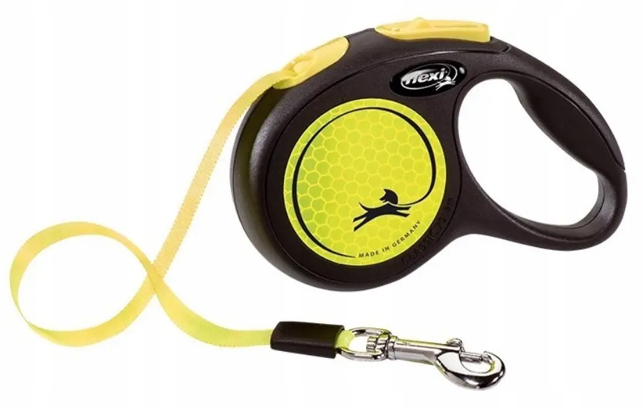 Levně Flexi Vodítko automatické S New Neon páska 5m žlutá