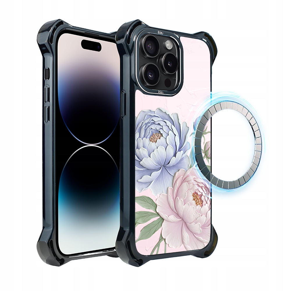 Pouzdro pro iPhone 14 Pro Ibizu DropGuard Ultra s MagSafe, pivoňkově růžové