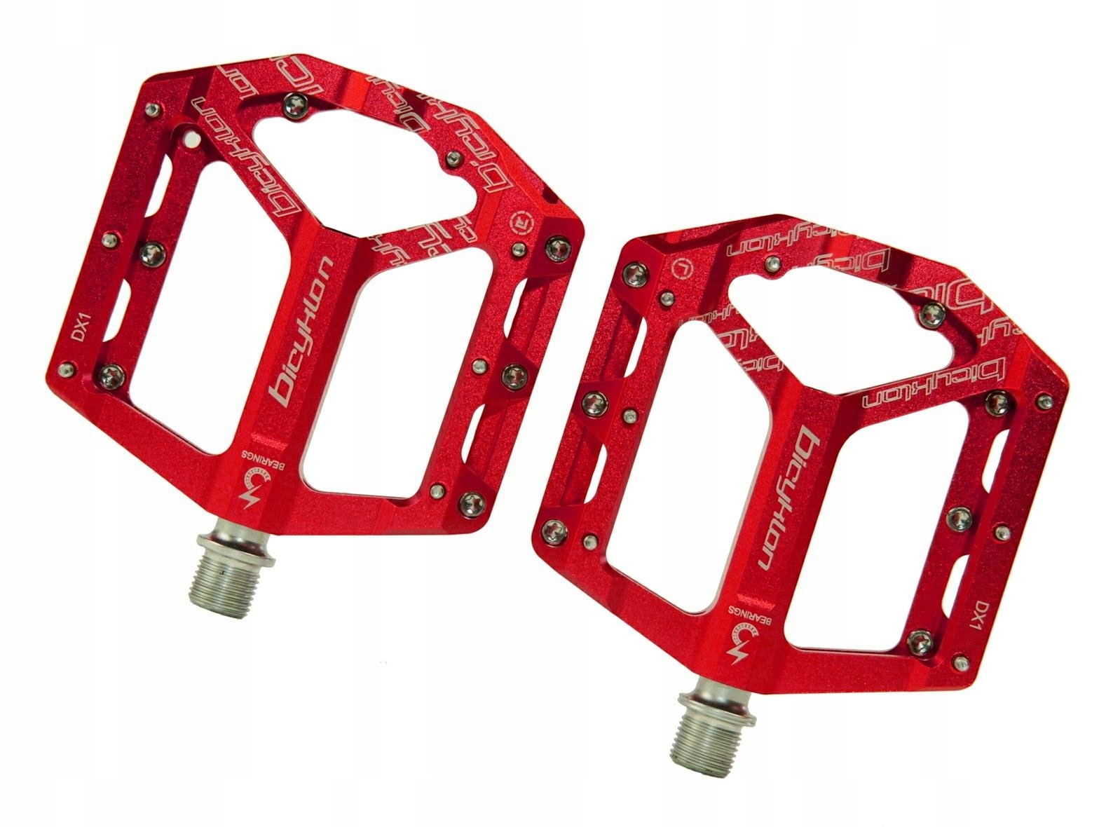 Pedály Bicyklon DX1 červené plošiny Dh Fr Dirt Enduro