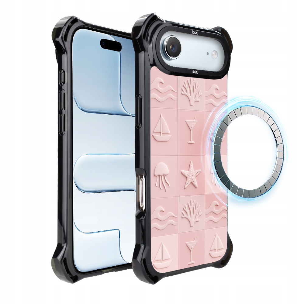 Pouzdro na iPhone Air Ibizu DropGuard Ultra s MagSafe, korálový klub
