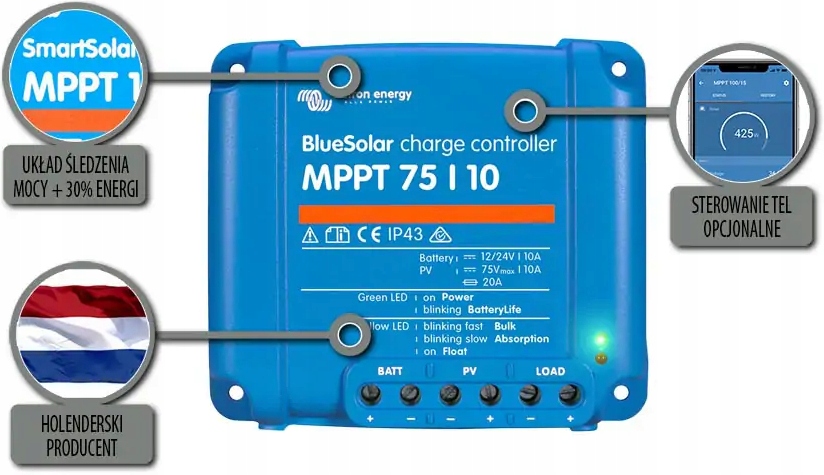 ZESTAW SOLARNY KAMPER PANEL REGULATOR MPPT 175W Brand other