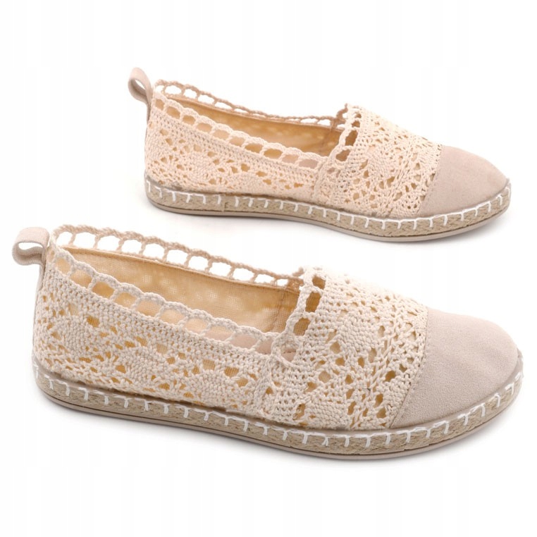 BUTY DAMSKIE ESPADRYLE KORONKOWE TENISÓWKI LEKKIE