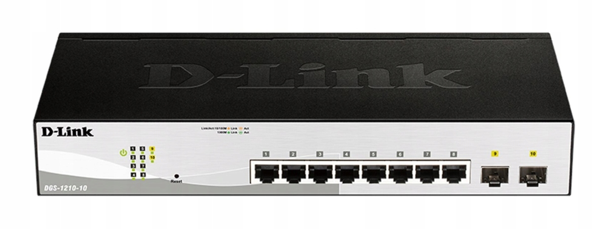 D-Link DGS-1210-10, 10-Port Gigabit Smart Switch with 2x Sfp ports