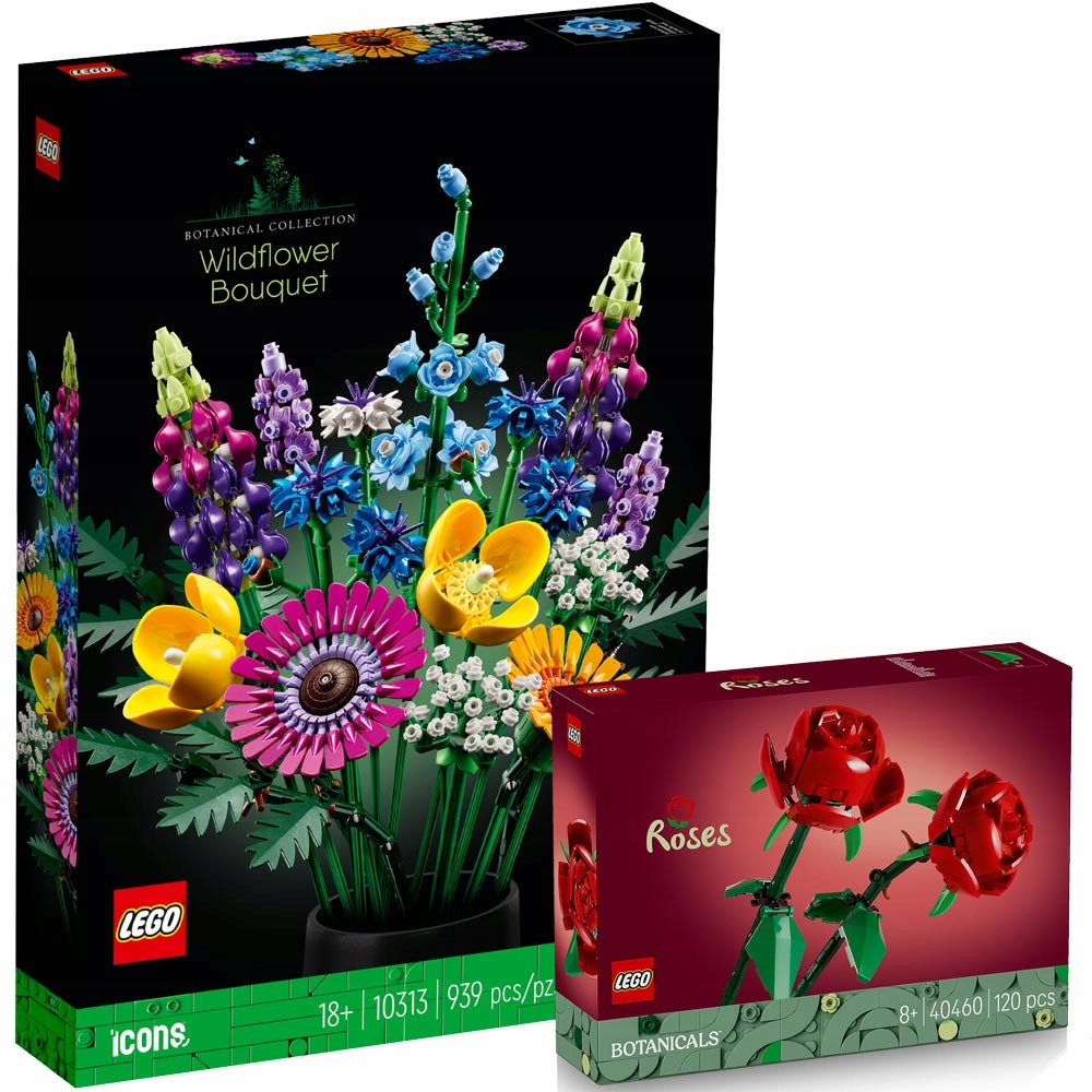 Lego Botanicals Kytice z polních květin 10313 Lego Růže 40460