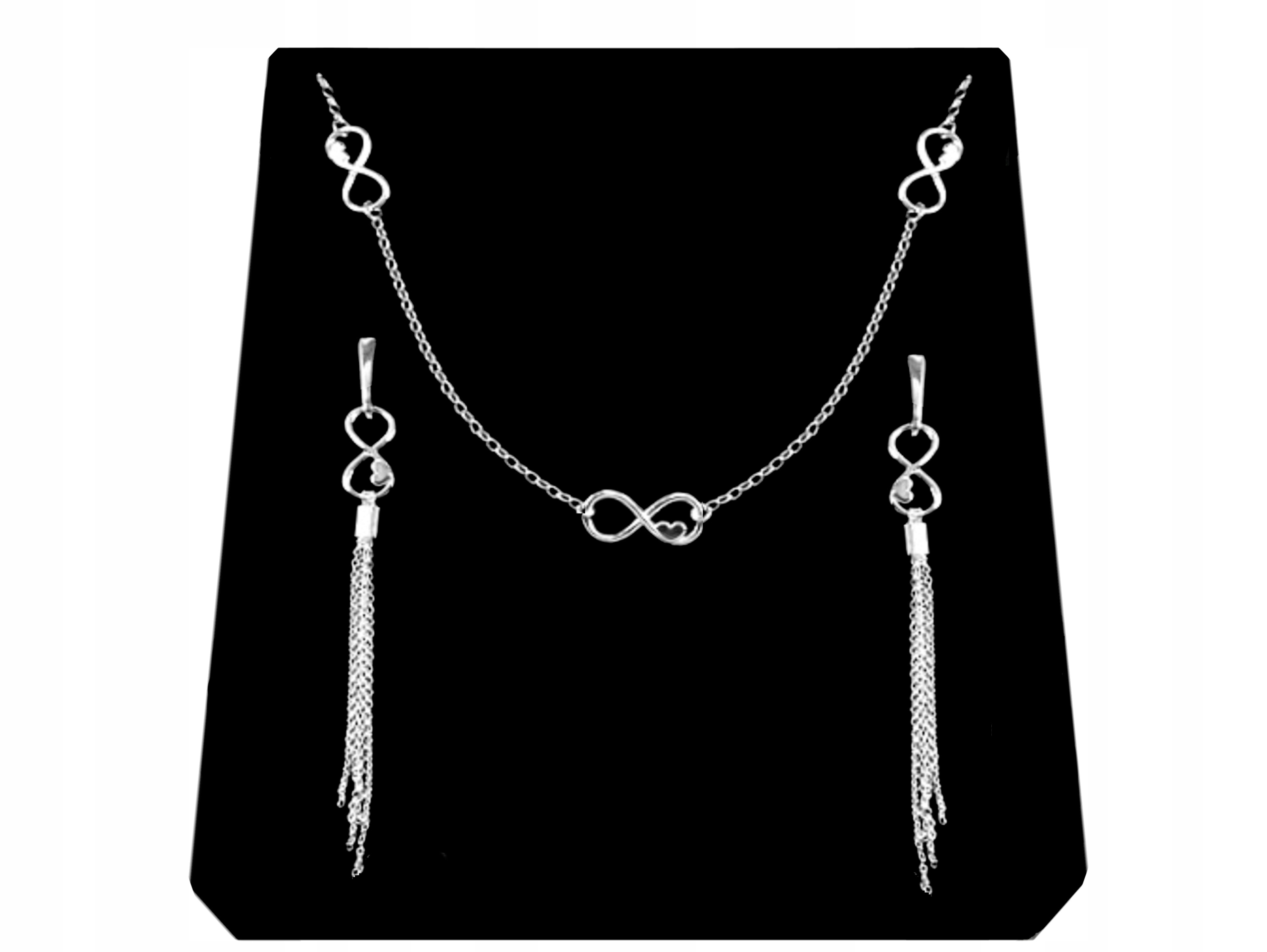 

Srebrny Komplet Nieskończoność Z Sercem srebro 925