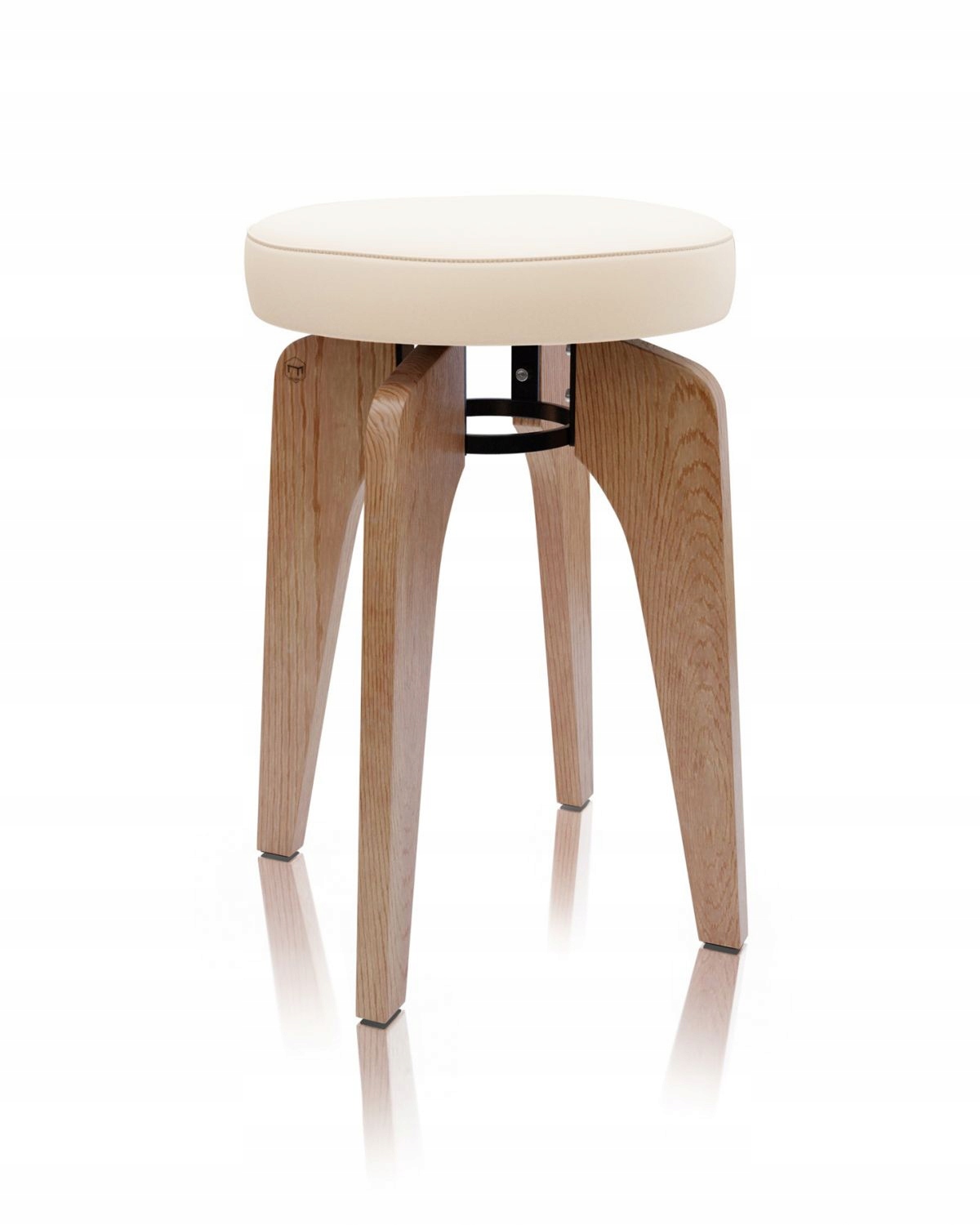 Taboret dębowy KOSMO, siedzisko Florencja 2522