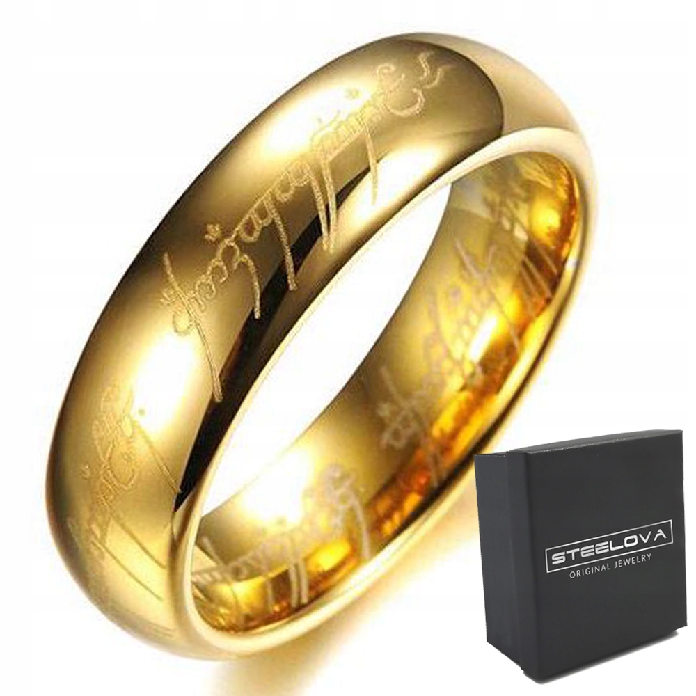 ZŁOTA WOLFRAMOWA OBRĄCZKA WŁADCA PIERŚCIENI r.12