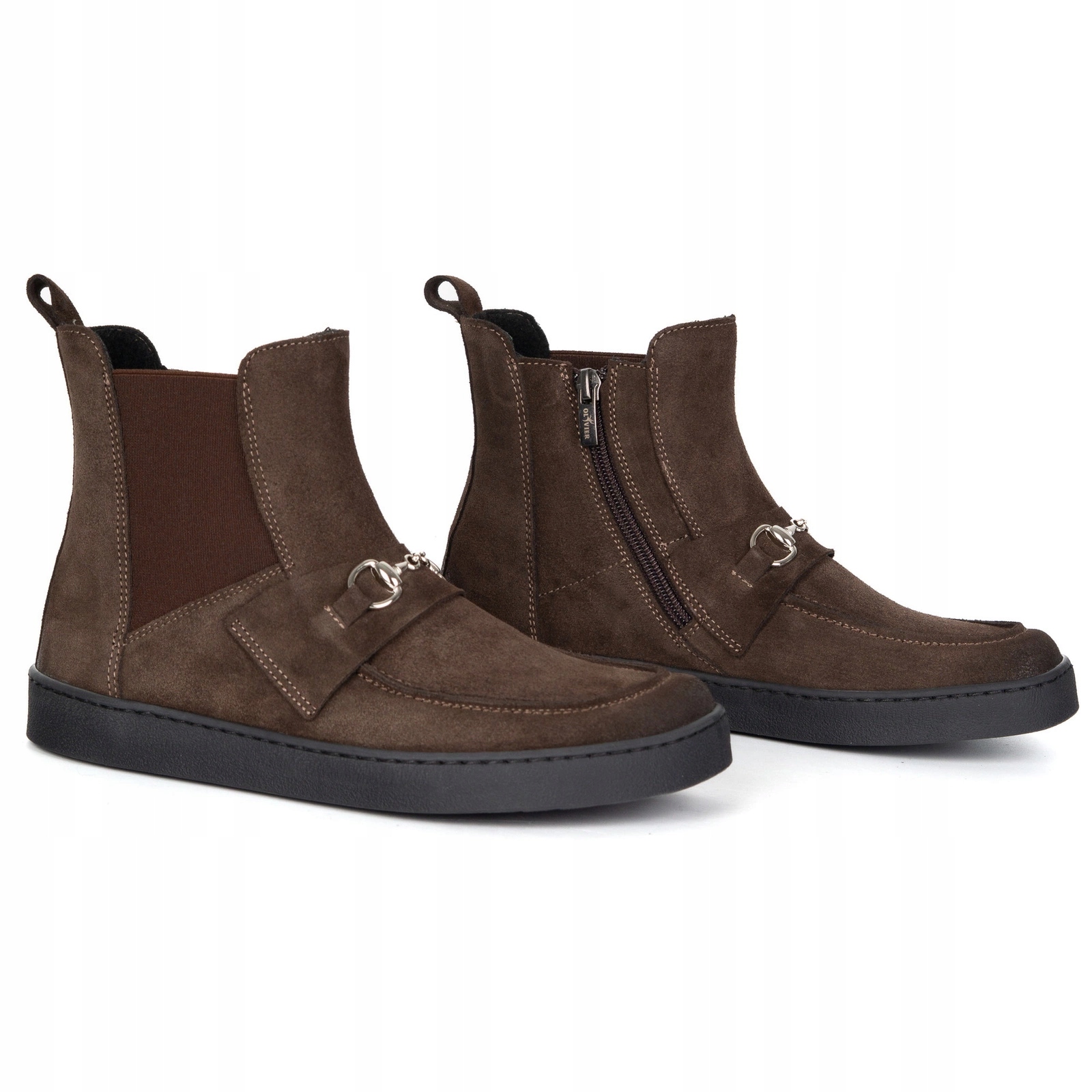 Dámské kotníkové boty Scarlet z přírodní zateplené zimní kůže, hnědé, velikost 39