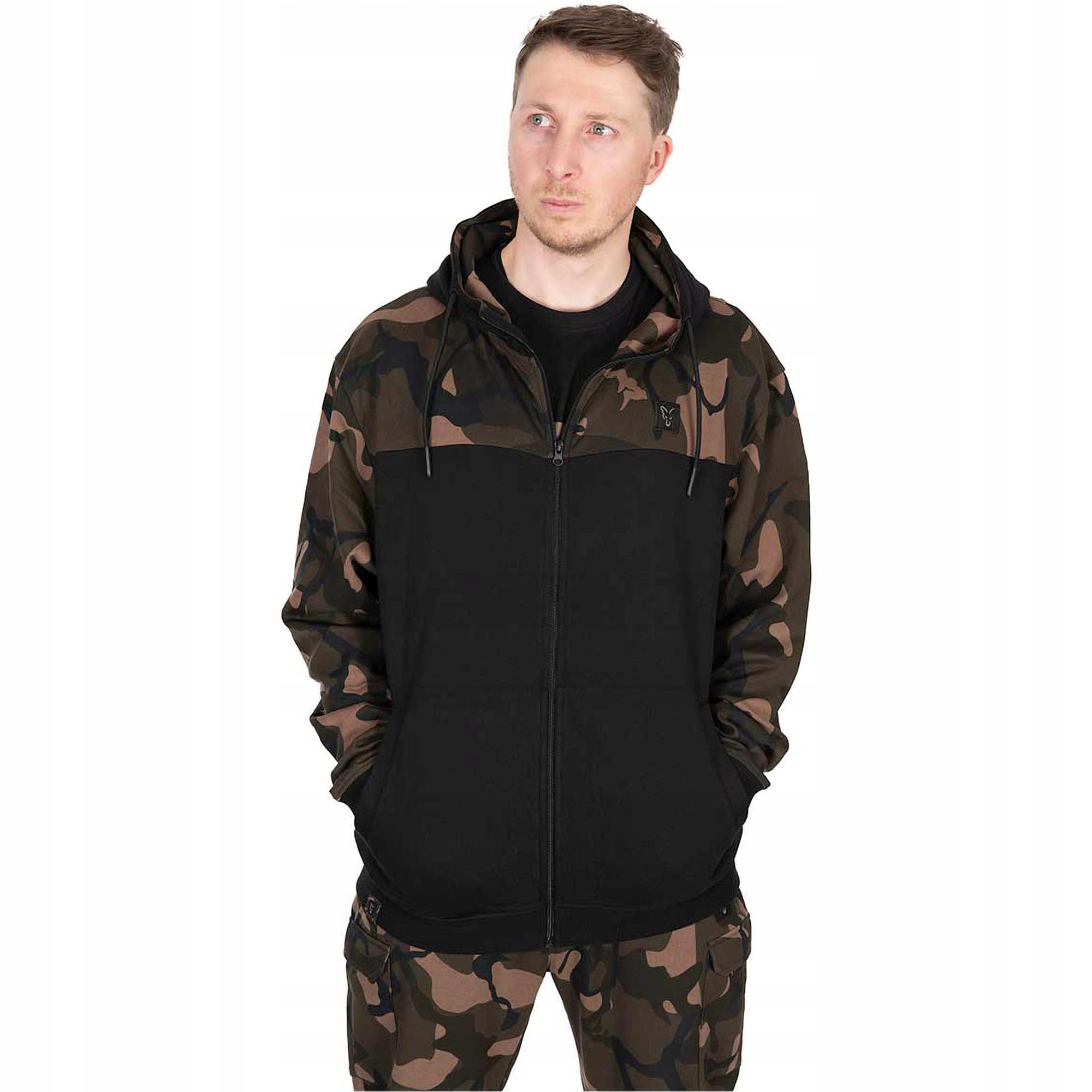 Bluza Fox Lw Black Camo Split Zip Hoody M