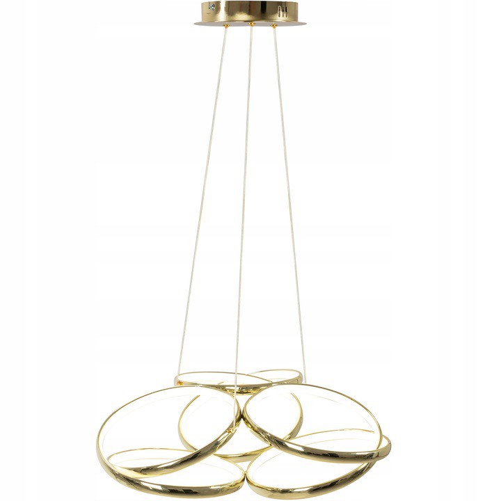Závěsné Stropní Svítidlo Ring Led Flat Gold Dálkový Ovladač