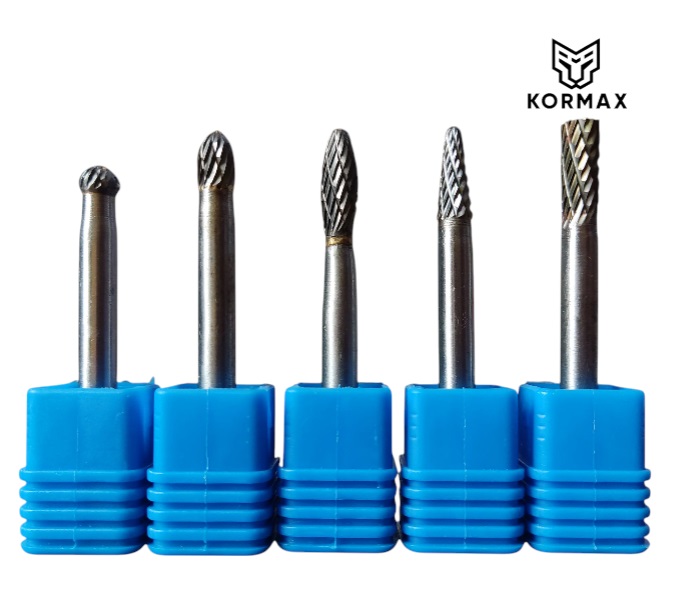 Rychlootáčkový frézovací rotační pilník 6 mm na kov s karbidem Set 5ks