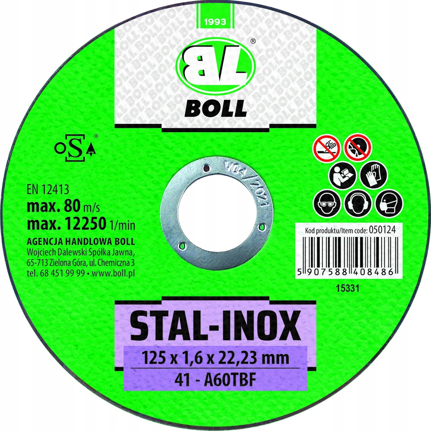 Boll tarcza do cięcia STAL+INOX 125x1,6 41-A60TBF