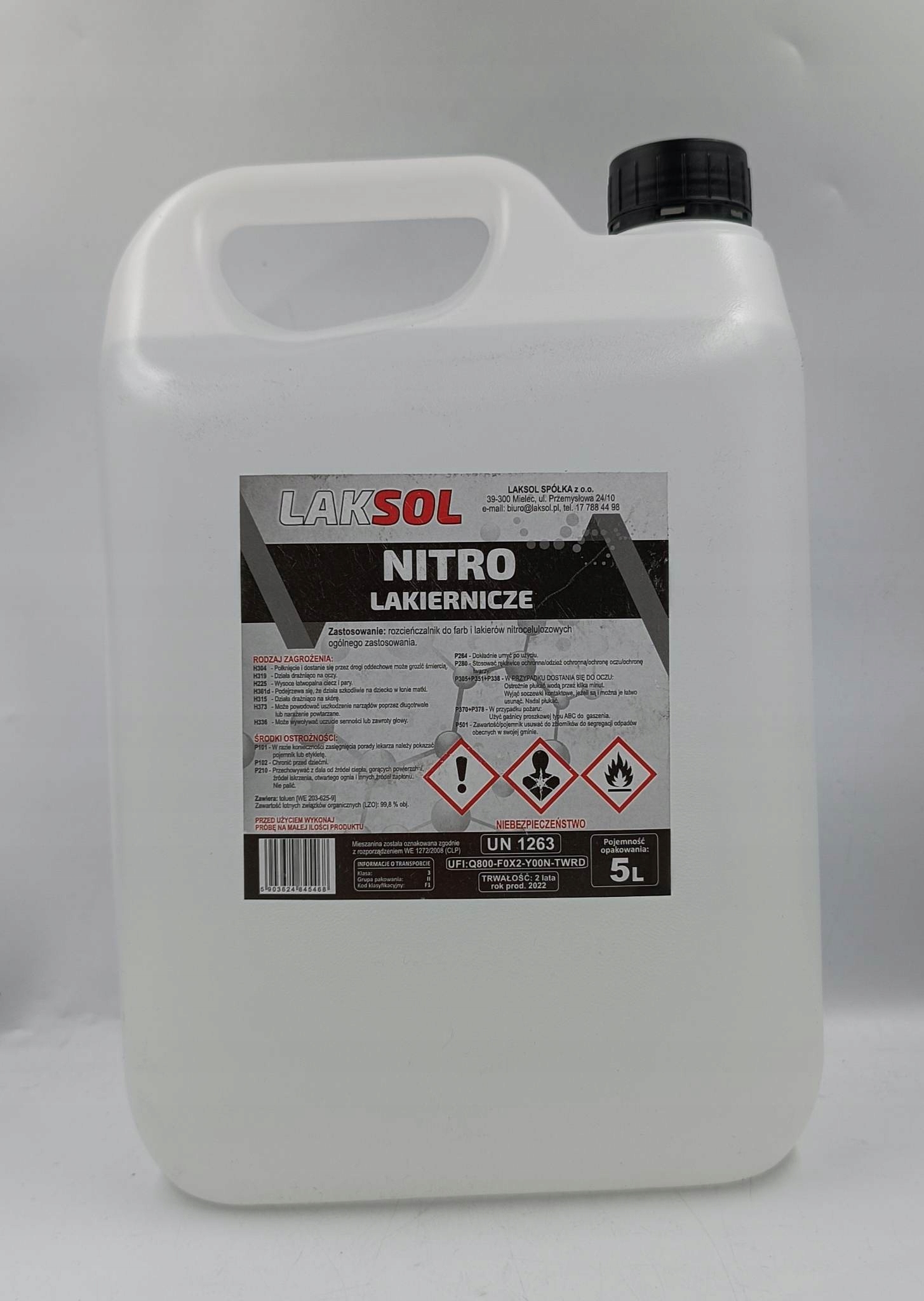 

Nitro Lakiernicze Rozcieńczalnik Rozpuszczalnik 5L